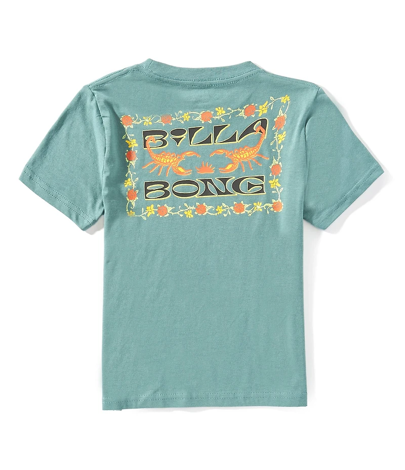 Billabong Little Boys Short Sleeve Green Scripture Sharp T-Shirt