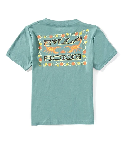 Billabong Little Boys Short Sleeve Green Scripture Sharp T-Shirt