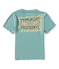 Billabong Little Boys Short Sleeve Green Scripture Sharp T-Shirt