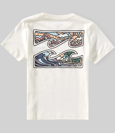 Billabong Little Boys Short Sleeves Crayon Wave T-Shirt