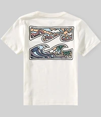 Billabong Little Boys Short Sleeves Crayon Wave T-Shirt