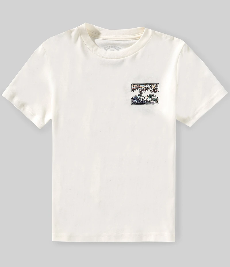 Billabong Little Boys Short Sleeves Crayon Wave T-Shirt