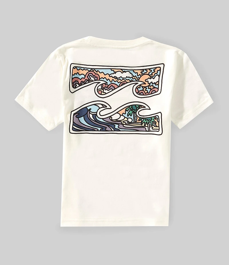Billabong Little Boys Short Sleeves Crayon Wave T-Shirt