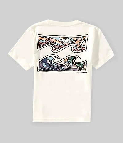 Billabong Little Boys Short Sleeves Crayon Wave T-Shirt