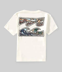 Billabong Little Boys Short Sleeves Crayon Wave T-Shirt