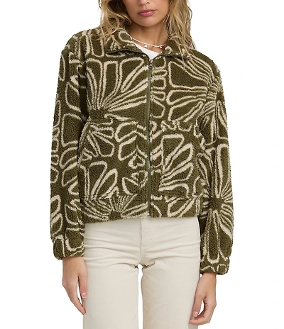 Billabong Long Sleeve First Light Sherpa Center Front Zip Sweatshirt