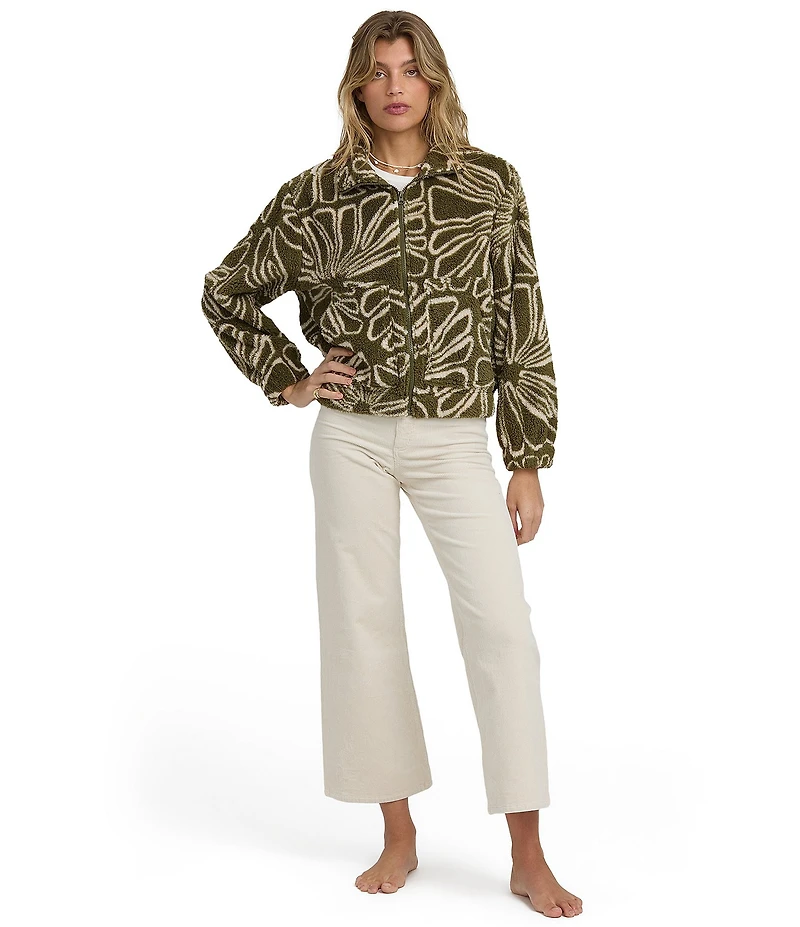 Billabong Long Sleeve First Light Sherpa Center Front Zip Sweatshirt