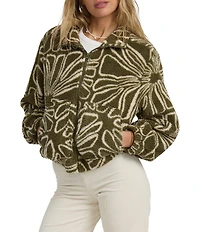 Billabong Long Sleeve First Light Sherpa Center Front Zip Jacket