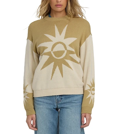 Billabong Long Sleeve Graphic Reverse Heat Sweater