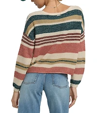 Billabong Long Sleeve Striped Pullover Sweater