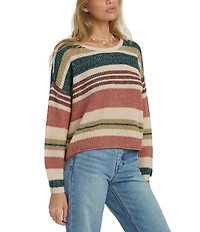 Billabong Long Sleeve Striped Pullover Sweater