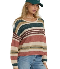 Billabong Long Sleeve Striped Pullover Sweater
