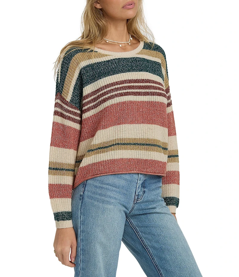 Billabong Long Sleeve Striped Pullover Sweater