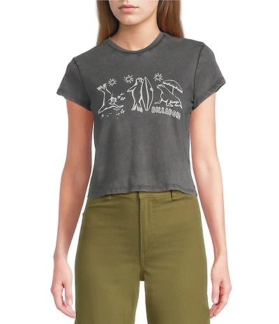 Billabong Morning Fun Time Short Sleeve Cropped T-Shirt
