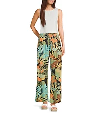 Billabong New Waves High Rise Smocked Striped Pants