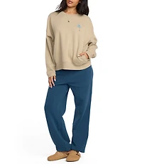 Billabong Palmin' Camp Back Graphic Long Sleeve Brushed Fleece Sweatshirt