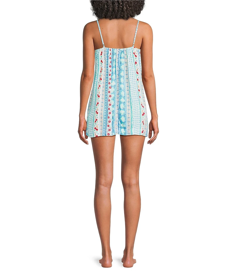 Billabong Picnic Beach Song Square Neck Spaghetti Strap Dress Swim Cover-Up