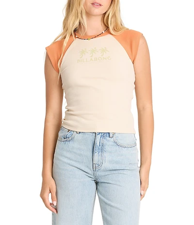 Billabong Sea Friends Color Blocked Raglan Sleeve T-Shirt