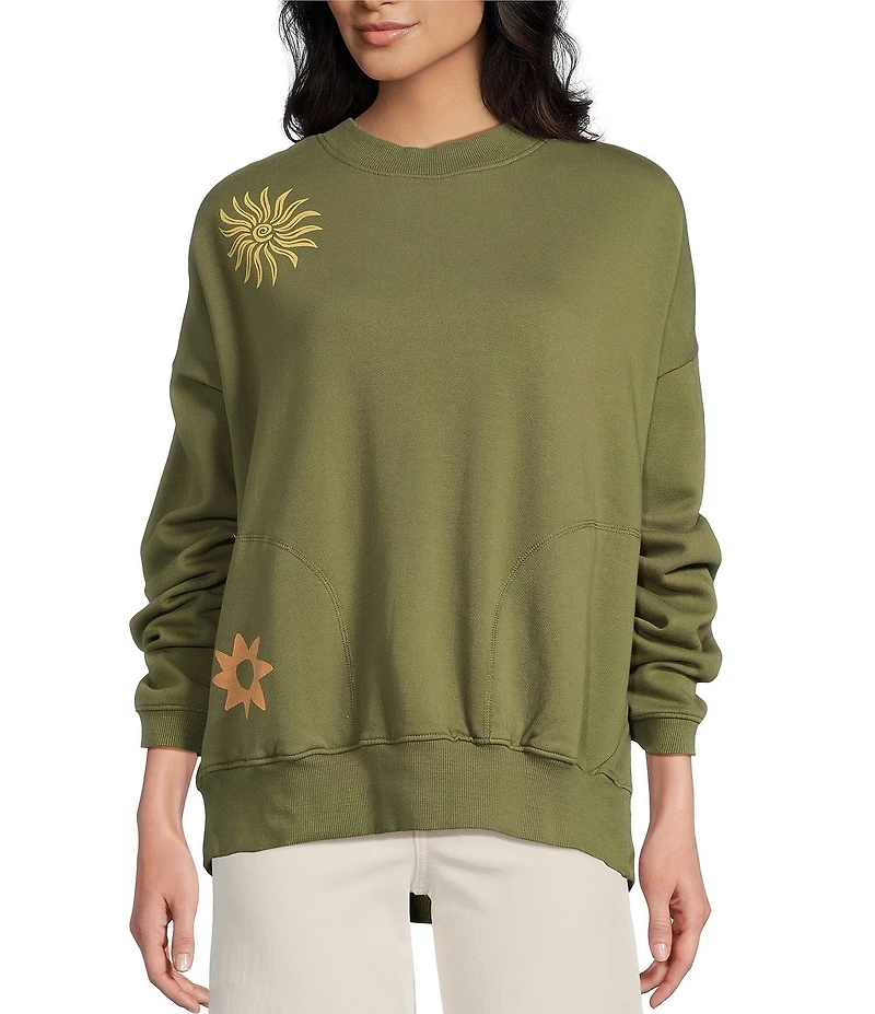 Billabong Sightseer Wave Long Sleeve Fleece Sweatshirt