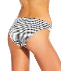 Billabong Smocked Texture Wave Check Bond Hipster Swim Bottom