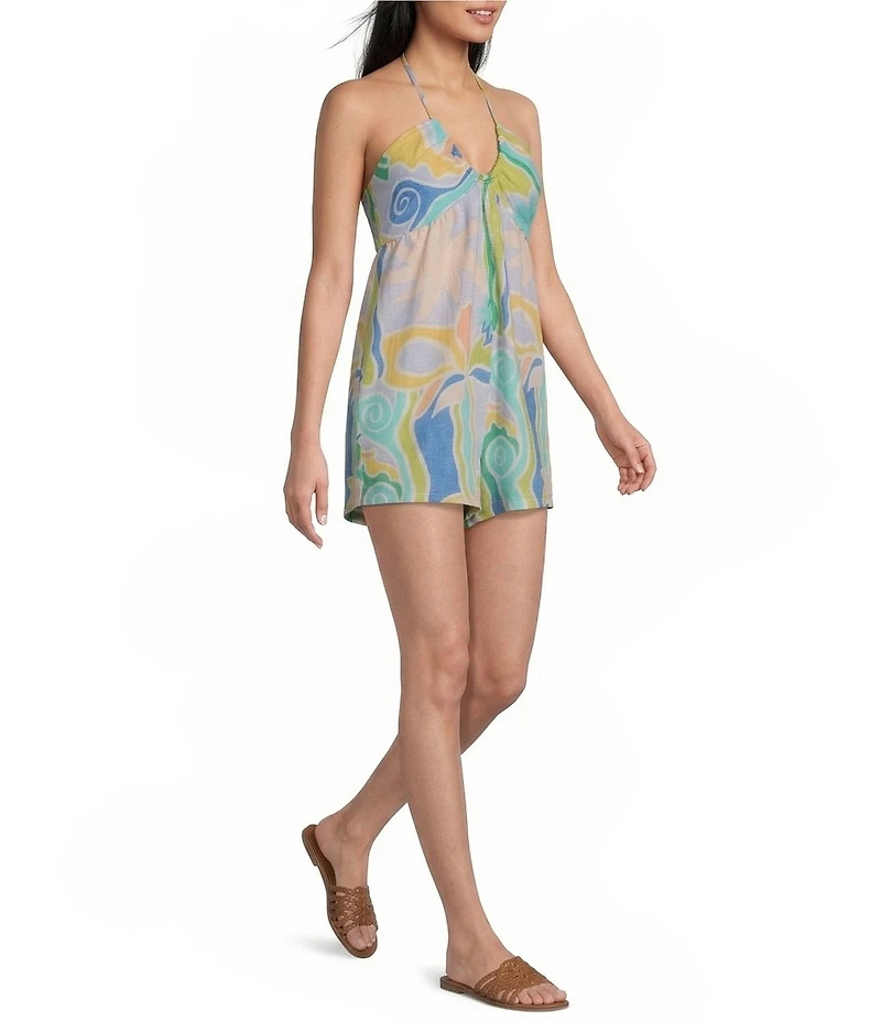 Billabong So Groovy Strapless Printed Romper