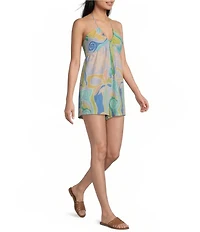 Billabong So Groovy Strapless Printed Romper
