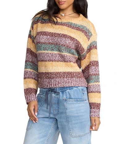 Billabong So Spaced Out Long Sleeve Striped Sweater