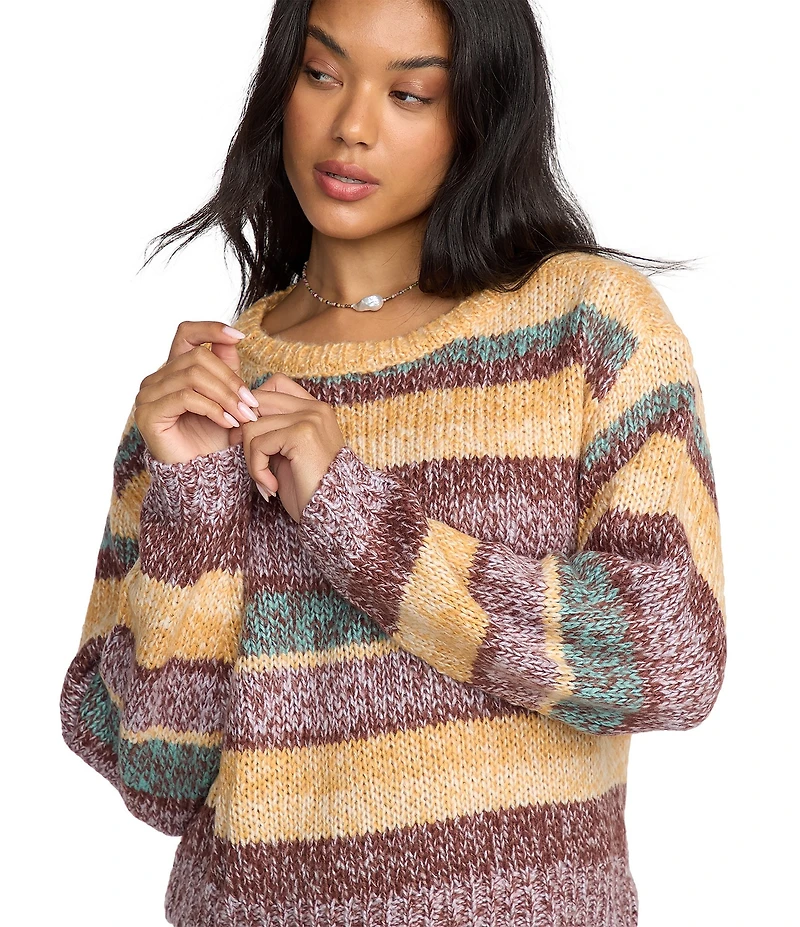 Billabong So Spaced Out Long Sleeve Striped Sweater