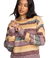 Billabong So Spaced Out Long Sleeve Striped Sweater