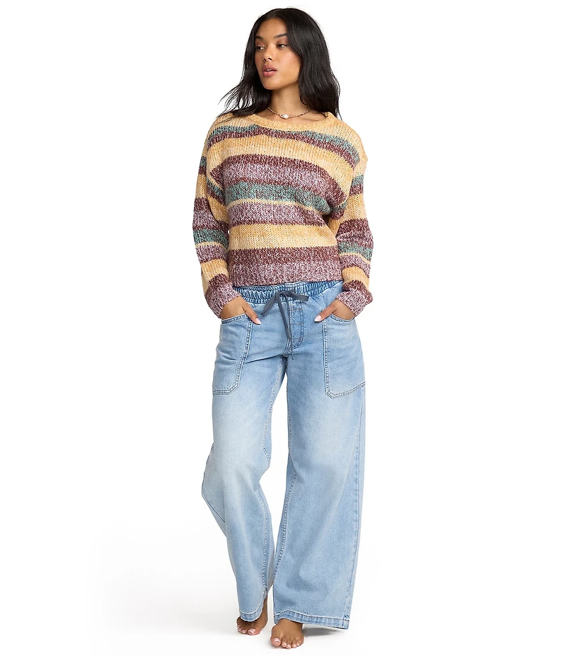 Billabong So Spaced Out Long Sleeve Striped Sweater