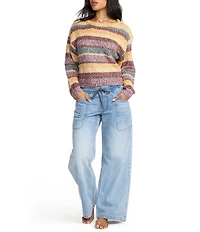 Billabong So Spaced Out Long Sleeve Striped Sweater