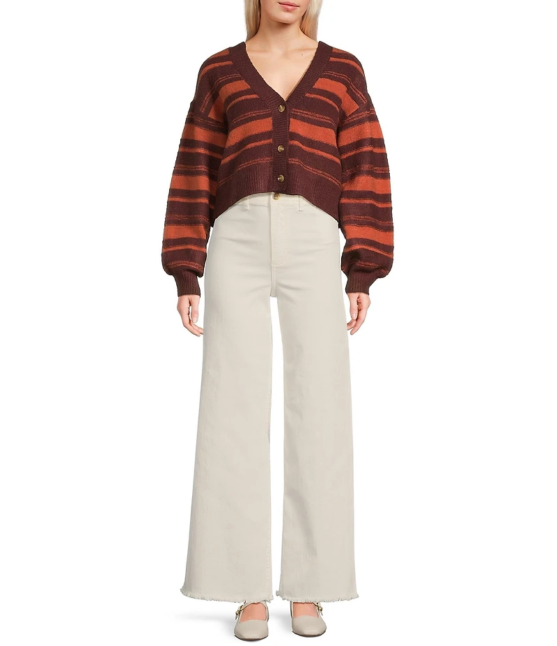 Billabong Something About It Long Sleeve Striped Cardigan