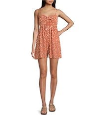 Billabong Star Glow Sleeveless Ditsy Floral Printed Romper