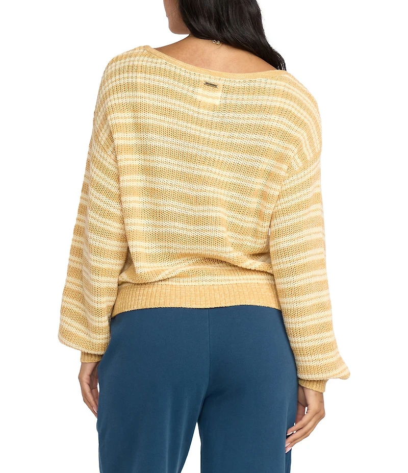 Billabong Striped Long Sleeve Knit Sweater