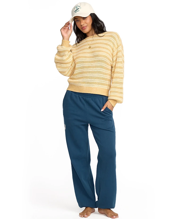 Billabong Striped Long Sleeve Knit Sweater