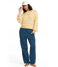 Billabong Striped Long Sleeve Knit Sweater