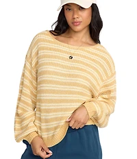 Billabong Striped Long Sleeve Knit Sweater