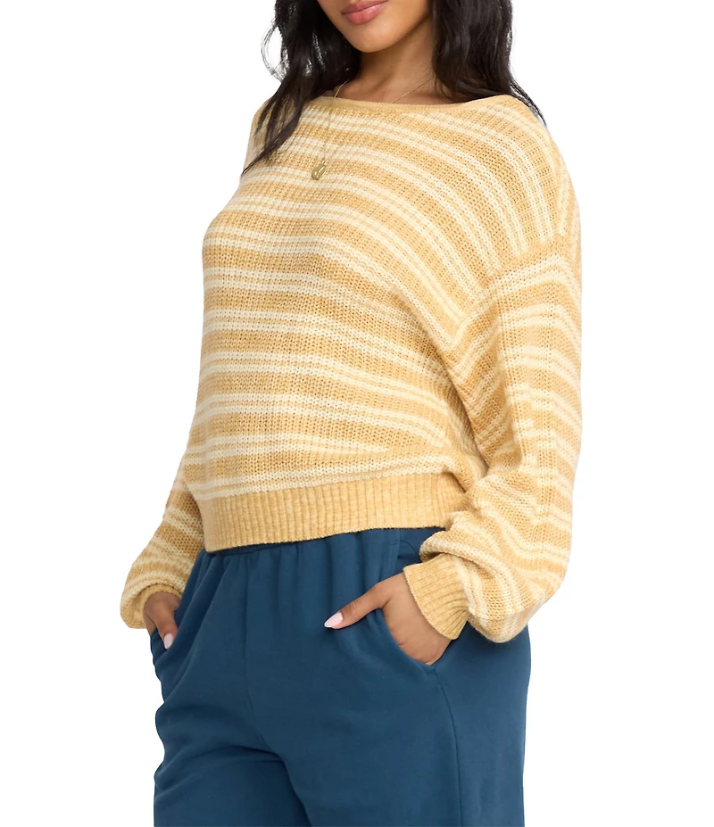 Billabong Striped Long Sleeve Knit Sweater