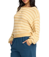 Billabong Striped Long Sleeve Knit Sweater