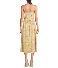 Billabong Summer Babe Sleeveless Printed Midi Dress