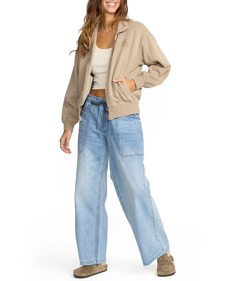 Billabong Sun Lit Long Sleeve Brushed Fleece Zip-Up Jacket