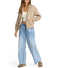 Billabong Sun Lit Long Sleeve Brushed Fleece Zip-Up Jacket