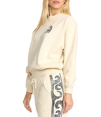 Billabong Sun Wave Livin' Kendal Iconic Wave Back Graphic Brushed Fleece Sweatshirt