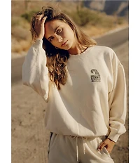 Billabong Sun Wave Livin' Kendal Iconic Wave Back Graphic Brushed Fleece Sweatshirt