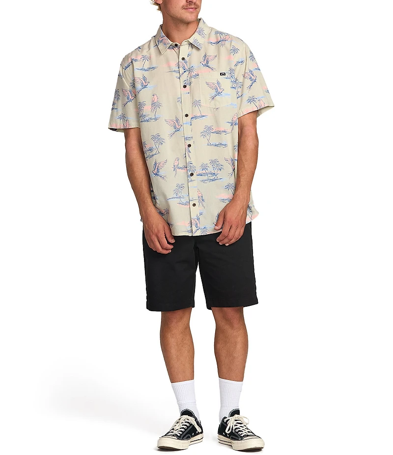 Billabong Sunday Short Sleeve Tropical Print Woven Shirt