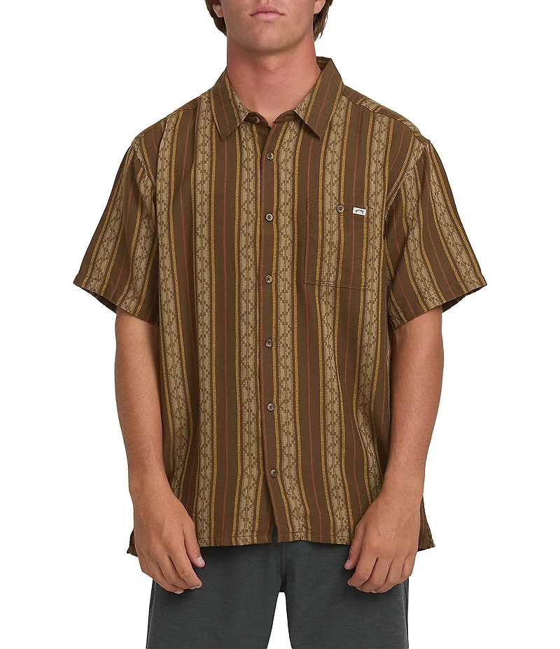 Billabong Sundays Striped Short Sleeve Jacquard Shirt