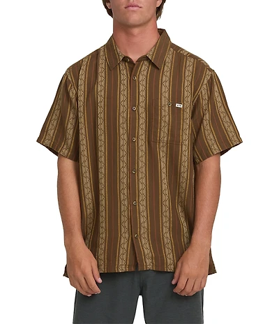 Billabong Sundays Striped Short Sleeve Jacquard Shirt