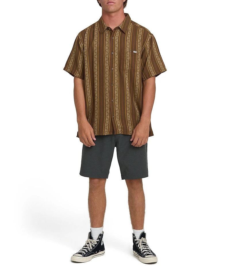Billabong Sundays Striped Short Sleeve Jacquard Shirt