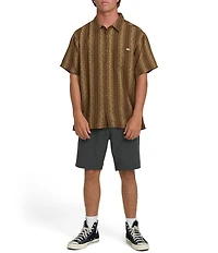 Billabong Sundays Striped Short Sleeve Jacquard Shirt