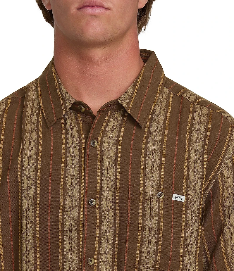 Billabong Sundays Striped Short Sleeve Jacquard Shirt